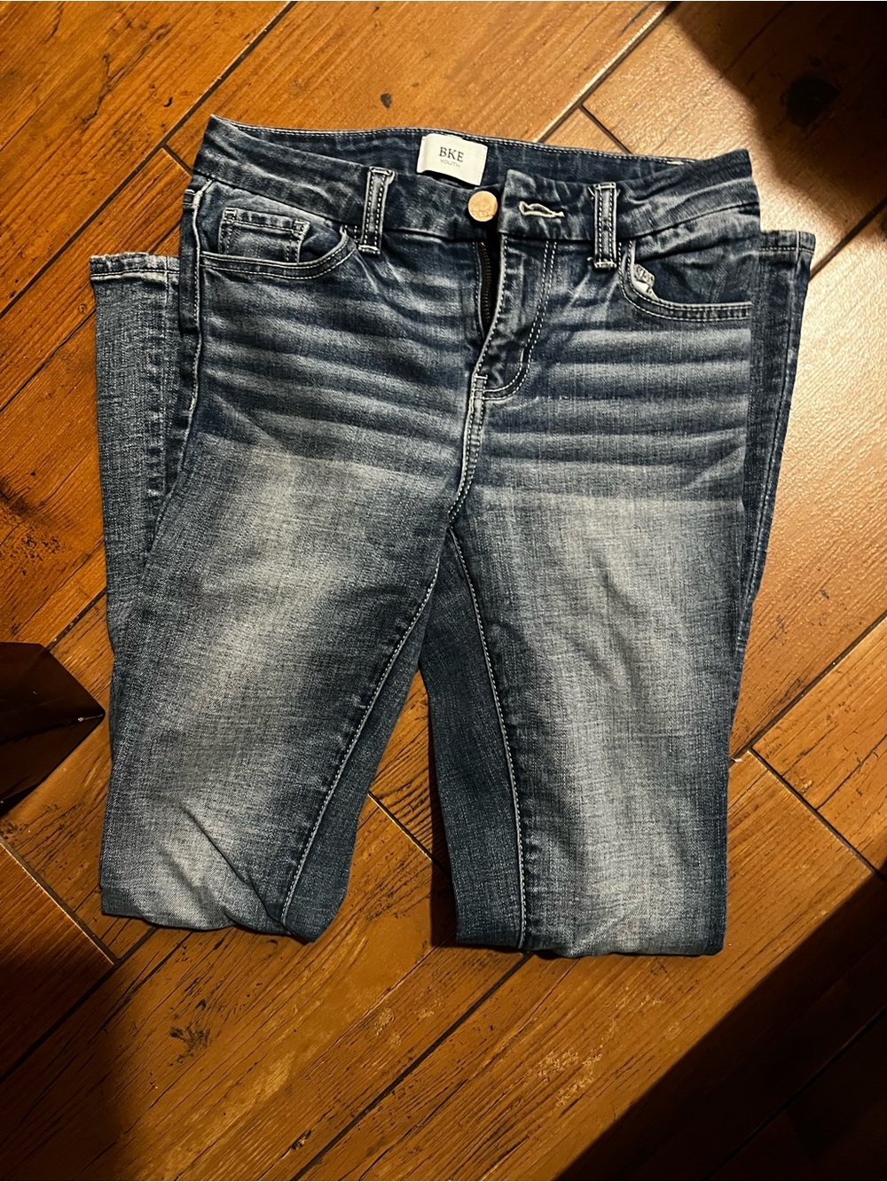 BKE Women’s Skinny Jeans in Washed Blue